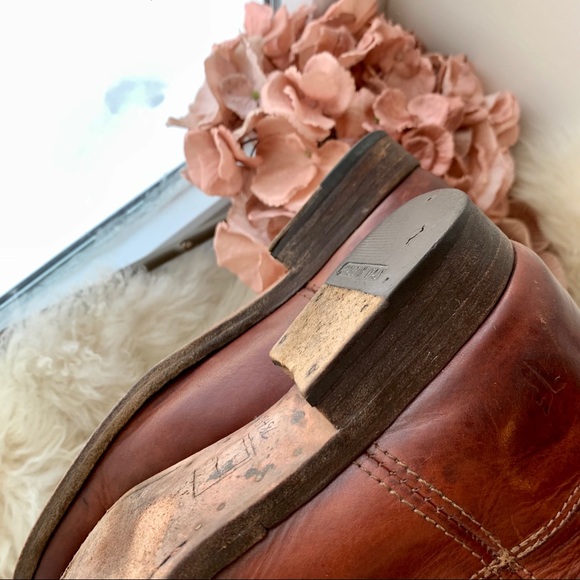 Frye Melissa Button Cognac Brown Tall Riding Boots - Picture 14 of 16